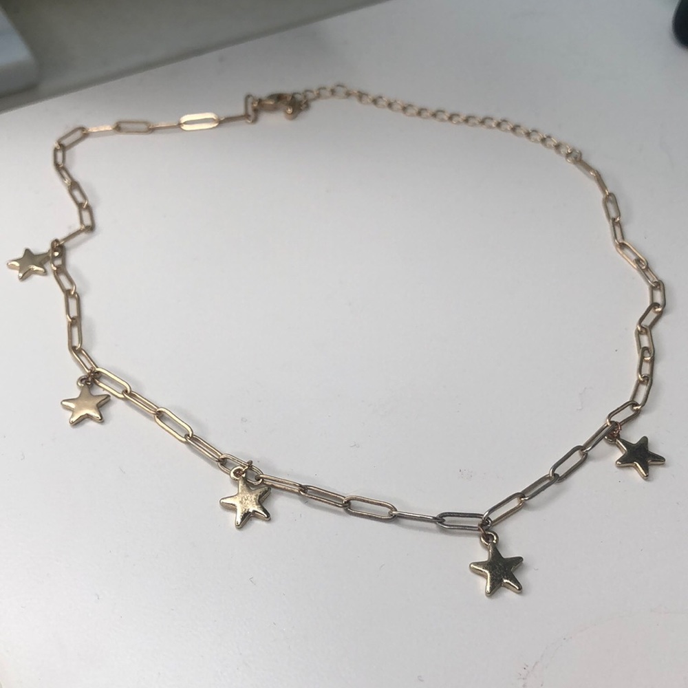 Gold Star Choker Necklace